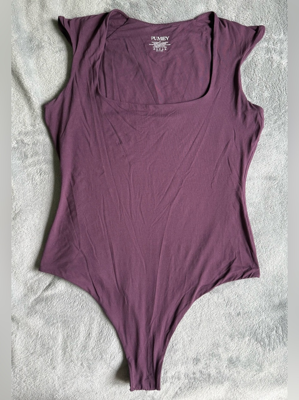 Pumiey Women's Plum Scoop Neck Bodysuit